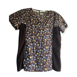 Scrub Top Cherokee Size S Brown Top‎